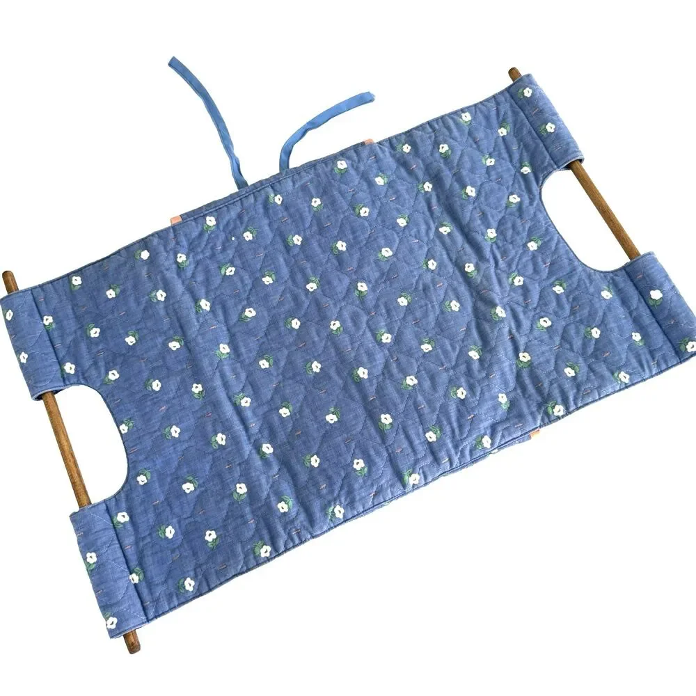 Quilted Potluck Casserole Carrying Case Bag Picnic Food Handmade Blue Large